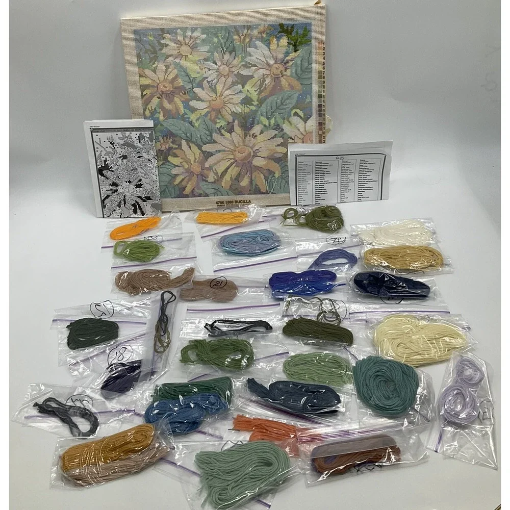 Bucilla Daisies Needlepoint Canvas 16